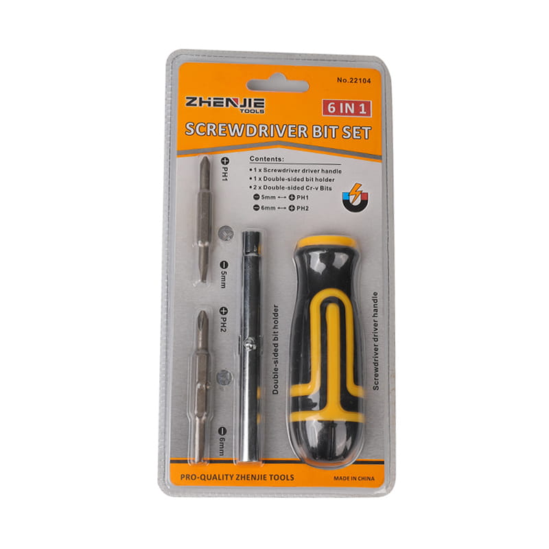 6 in 1 ホームツール ドライバービットセット